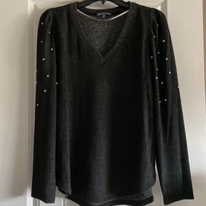 NWT Democracy Black Rhinestone Sweater